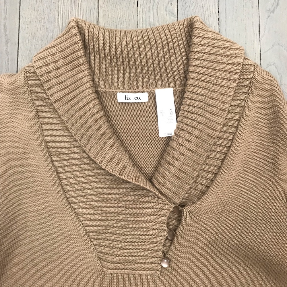 liz & co. Cowl Neck Long Sleeve Pullover Sweater - Picture 3 of 8